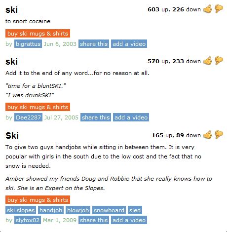 Urban Dictionary: ski.
